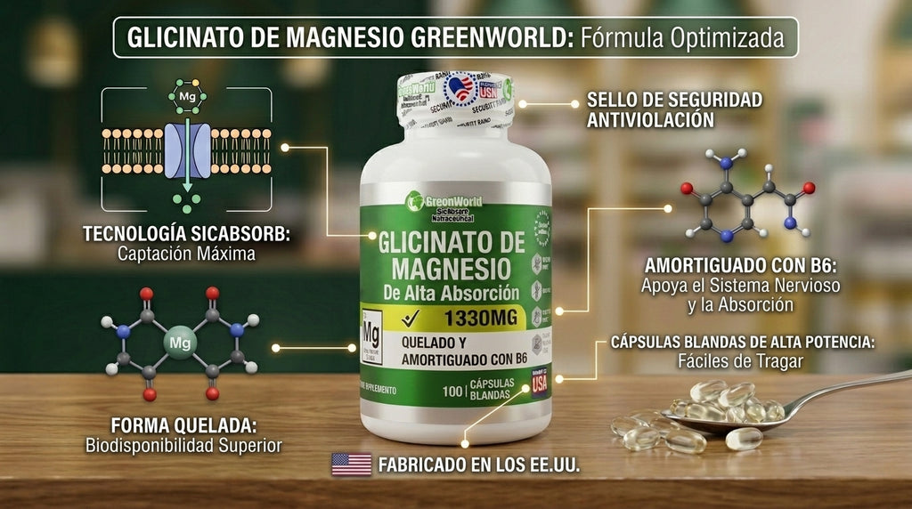Glycinate Magnesium Greenworld X3